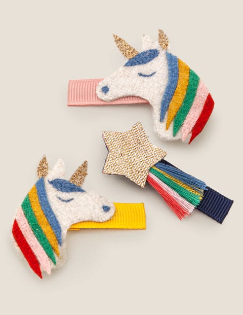 3 Pack Hair Clips - Unicorns 3 Pack Hair Clips - Unicorns