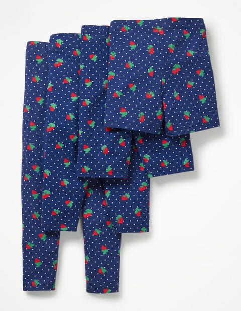 Fröhliche Leggings - Segelblau/Erdbeere, Getupft Fröhliche Leggings - Segelblau/Erdbeere, Getupft