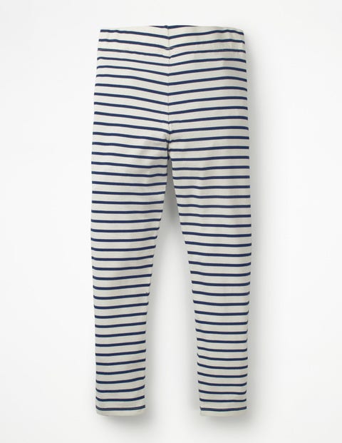 Leggings Mit Streifen Und Punkten - Ecru/Schuluniform-Navy Leggings Mit Streifen Und Punkten - Ecru/Schuluniform-Navy