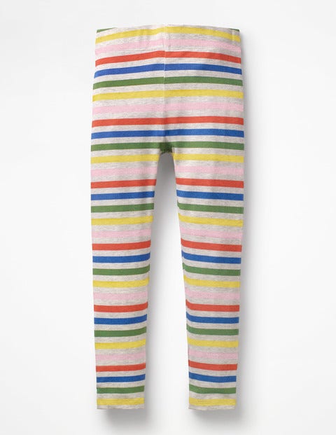 Stripe & Spot Leggings - Grey Marl Rainbow Stripe & Spot Leggings - Grey Marl Rainbow