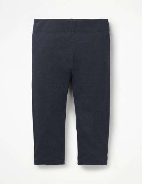 Plain Cropped Leggings - Navy Plain Cropped Leggings - Navy