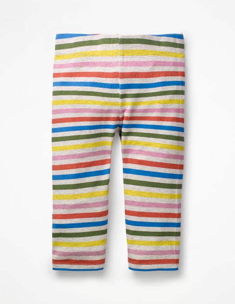 Stripe & Spot Cropped Leggings - Grey Marl Rainbow Stripe & Spot Cropped Leggings - Grey Marl Rainbow