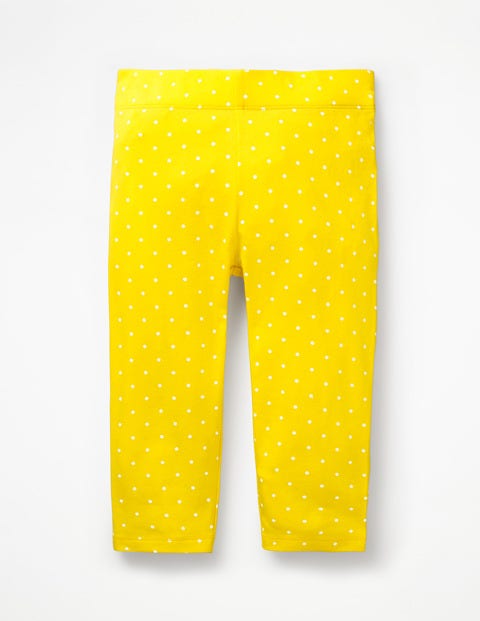 Stripe & Spot Cropped Leggings - Sunshine Yellow Pin Spot Stripe & Spot Cropped Leggings - Sunshine Yellow Pin Spot