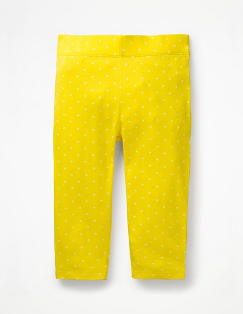 Stripe & Spot Cropped Leggings - Sunshine Yellow Pin Spot Stripe & Spot Cropped Leggings - Sunshine Yellow Pin Spot