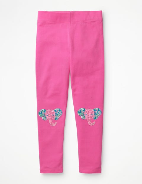 Appliqué Leggings - Tickled Pink Elephants Appliqué Leggings - Tickled Pink Elephants