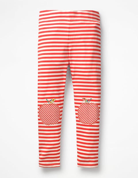 Appliqué Leggings - Beam Red/Ivory Apples Appliqué Leggings - Beam Red/Ivory Apples