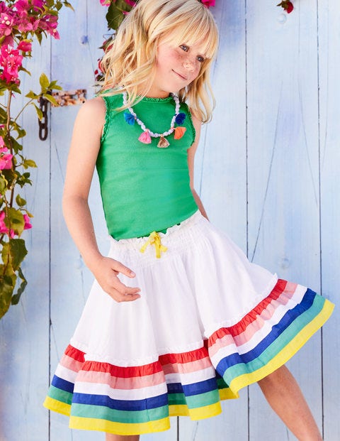 Twirly Skirt - White/Rainbow Twirly Skirt - White/Rainbow