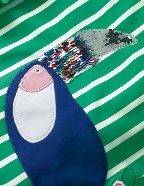 Colour-Change Sequin Swimsuit - Astro Green/Ivory Toucan Colour-Change Sequin Swimsuit - Astro Green/Ivory Toucan