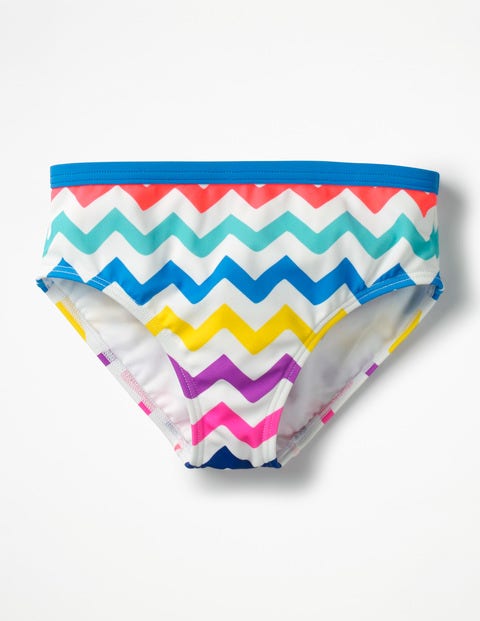 Patterned Bikini Bottoms - Rainbow Chevron Patterned Bikini Bottoms - Rainbow Chevron
