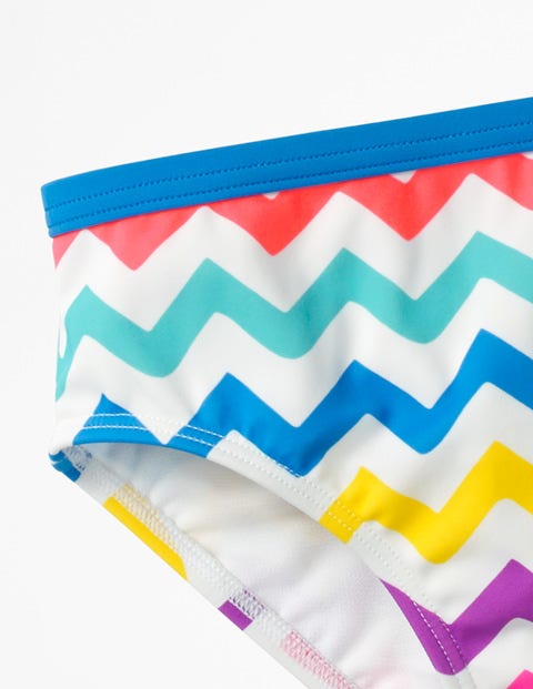 Patterned Bikini Bottoms - Rainbow Chevron Patterned Bikini Bottoms - Rainbow Chevron