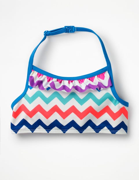 Ruffle Bikini Top - Rainbow Chevron Ruffle Bikini Top - Rainbow Chevron