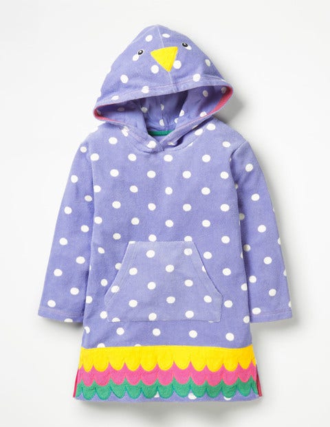 Fröhliches Frottee-Strandkleid - Parmaviolett, Papagei Fröhliches Frottee-Strandkleid - Parmaviolett, Papagei