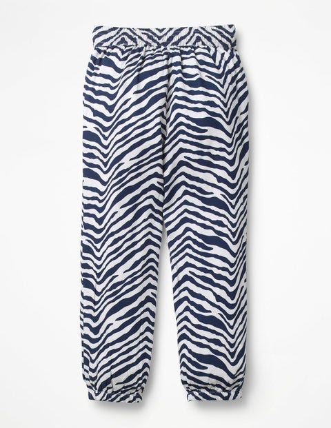 Relaxed Woven Pants - College Blue Zebra Relaxed Woven Pants - College Blue Zebra