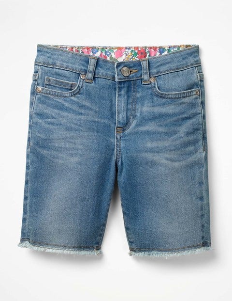 Long Denim Shorts - Mid Vintage Denim Long Denim Shorts - Mid Vintage Denim