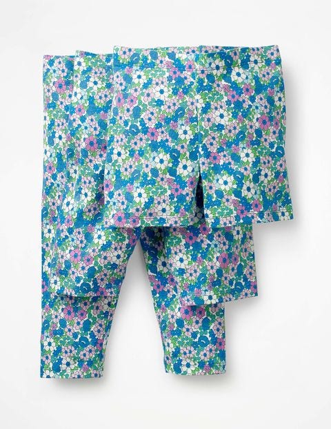 Fun Cropped Leggings - Sea Breeze Blue Forget Me Not Fun Cropped Leggings - Sea Breeze Blue Forget Me Not