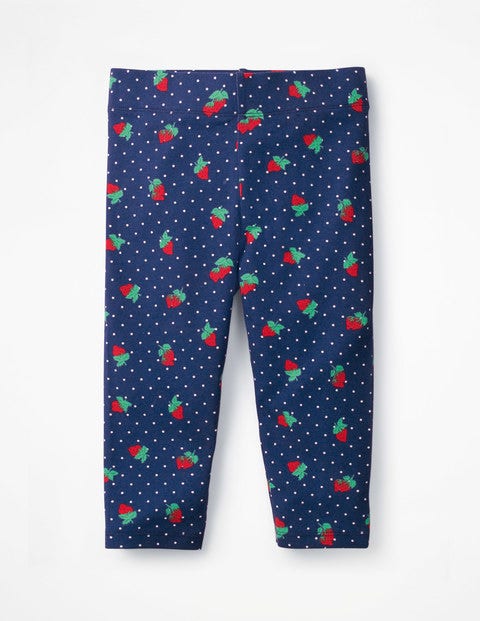 Fun Cropped Leggings - Starboard Blue Strawberry Spot Fun Cropped Leggings - Starboard Blue Strawberry Spot