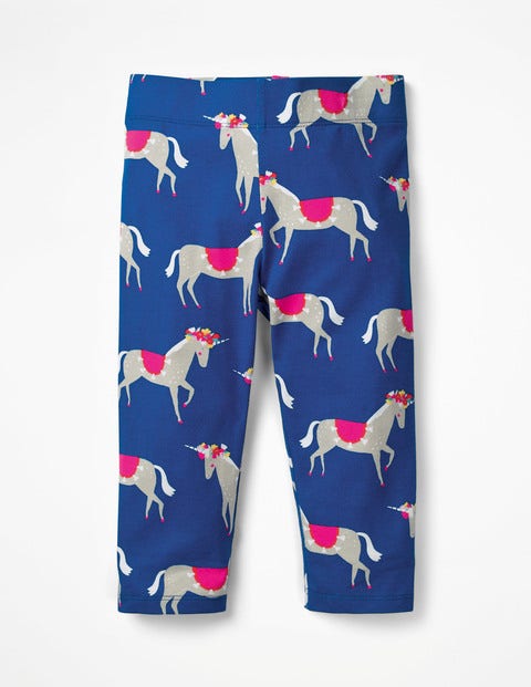 Fun Cropped Leggings - Blue Wave Festival Unicorns Fun Cropped Leggings - Blue Wave Festival Unicorns