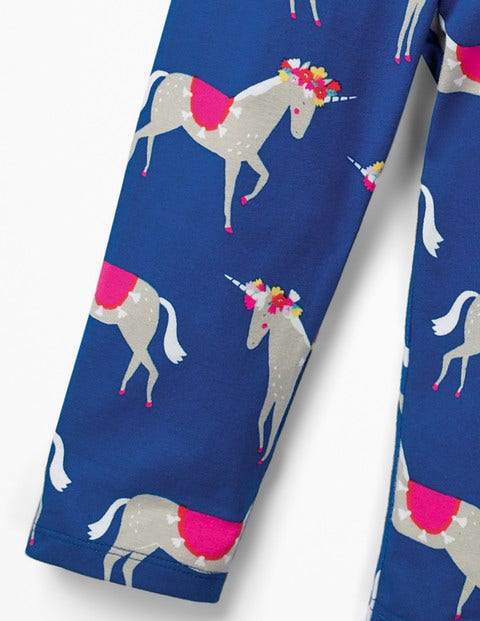 Fun Cropped Leggings - Blue Wave Festival Unicorns Fun Cropped Leggings - Blue Wave Festival Unicorns