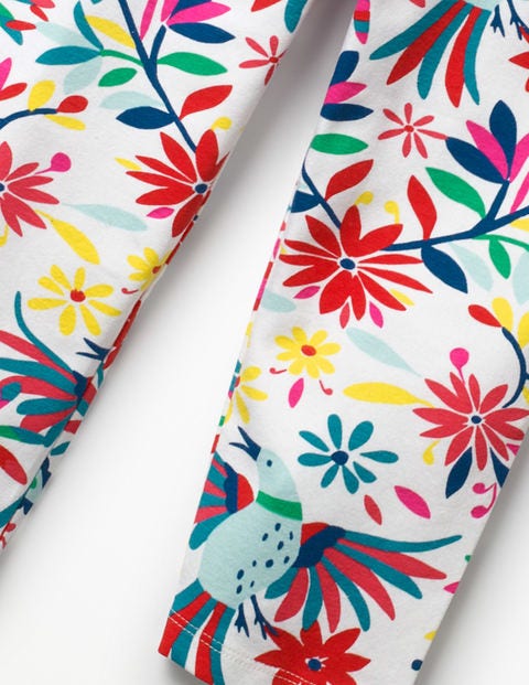 Fun Cropped Leggings - Multi Carnival Birds Fun Cropped Leggings - Multi Carnival Birds