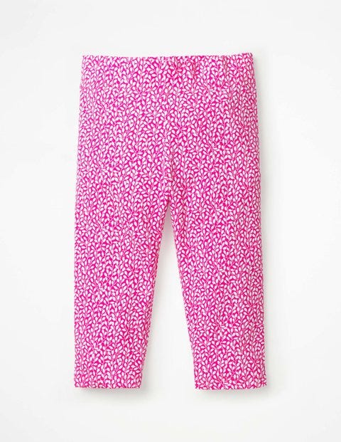 Fun Cropped Leggings - Pink Glo & White Sweet Berry Fun Cropped Leggings - Pink Glo & White Sweet Berry