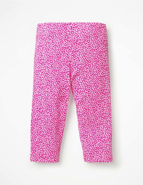 Fun Cropped Leggings - Pink Glo & White Sweet Berry Fun Cropped Leggings - Pink Glo & White Sweet Berry