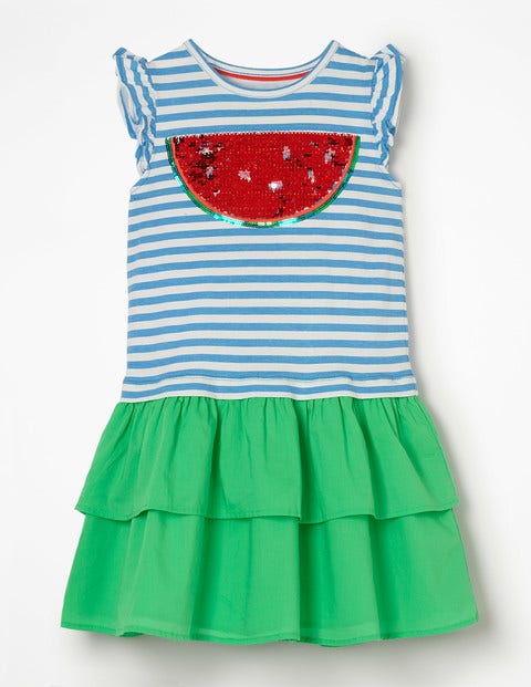 Colour Change Sequin Dress White Blue Watermelon Boden Us