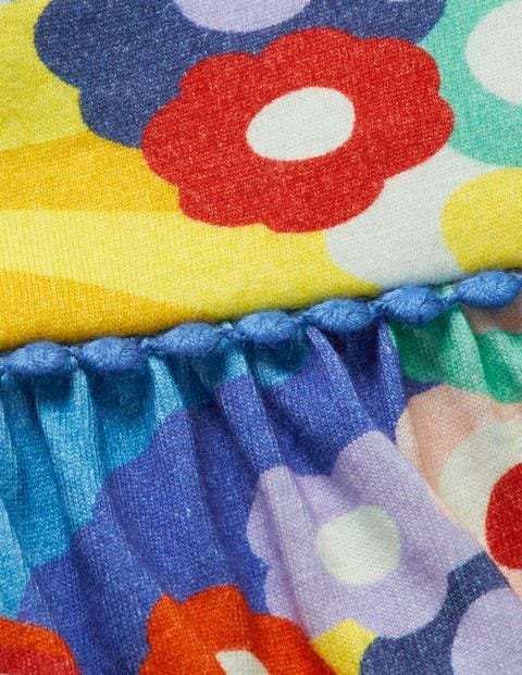 Frill Sleeve Jersey Dress - Multi Unicorn Sunset Frill Sleeve Jersey Dress - Multi Unicorn Sunset