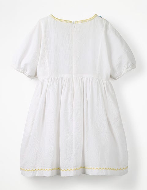 Embroidered Boho Dress - White Embroidered Boho Dress - White