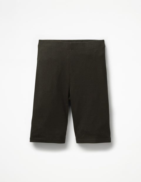Einfarbige Knielange Jerseyshorts - Schwarz Einfarbige Knielange Jerseyshorts - Schwarz