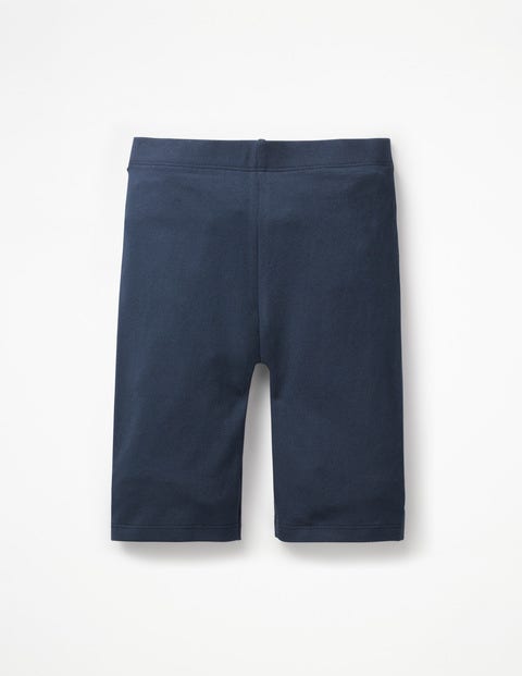 Plain Jersey Knee Shorts - Navy Plain Jersey Knee Shorts - Navy