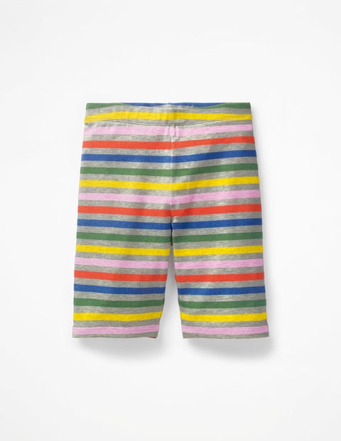 Jersey Knee Shorts - Grey Marl Rainbow Jersey Knee Shorts - Grey Marl Rainbow