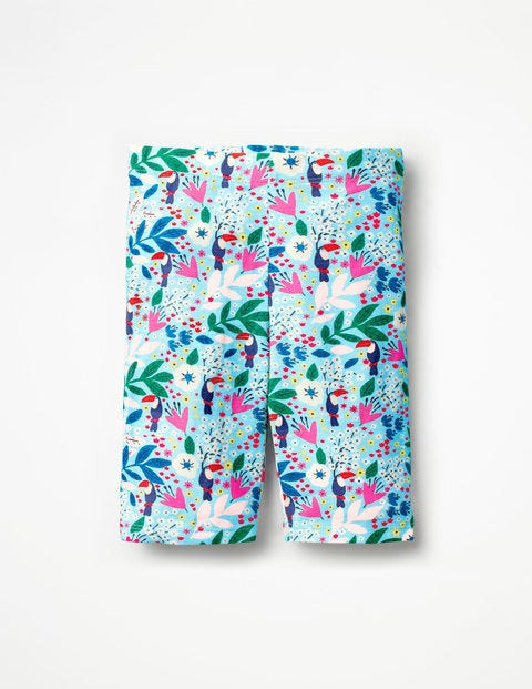 Jersey Knee Shorts - Blue Quartz Toucan Garden Jersey Knee Shorts - Blue Quartz Toucan Garden