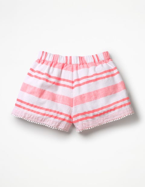 Tassel Detail Shorts - Fluoro Pink Stripe Tassel Detail Shorts - Fluoro Pink Stripe