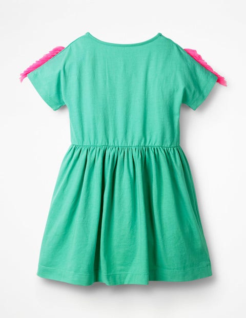 Wildlife Appliqué Sleeve Dress - Jungle Green Zebra Wildlife Appliqué Sleeve Dress - Jungle Green Zebra