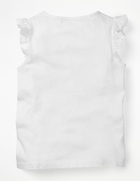 Pretty Broderie Top - White Pineapples Pretty Broderie Top - White Pineapples