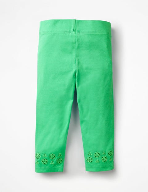 Broderie Cropped Leggings - Parrot Green Broderie Cropped Leggings - Parrot Green