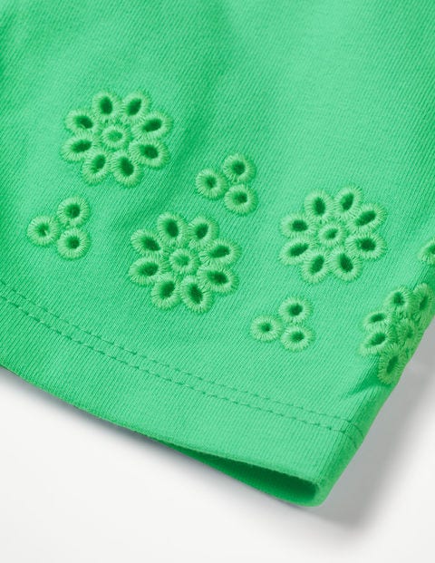 Broderie Cropped Leggings - Parrot Green Broderie Cropped Leggings - Parrot Green