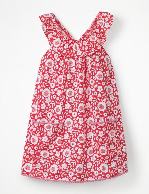 Frill Jersey Tunic - Strawberry Tart Red Vines Frill Jersey Tunic - Strawberry Tart Red Vines