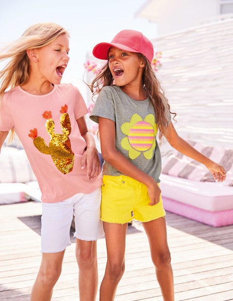Fluttery Colour-Change T-Shirt - Grey Marl Sunshine Fluttery Colour-Change T-Shirt - Grey Marl Sunshine