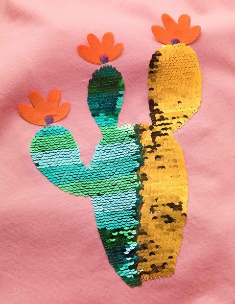 Fluttery Colour-Change T-Shirt - Shell Pink Cactus Fluttery Colour-Change T-Shirt - Shell Pink Cactus