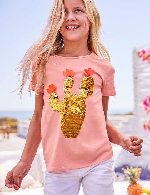 Fluttery Colour-Change T-Shirt - Shell Pink Cactus Fluttery Colour-Change T-Shirt - Shell Pink Cactus