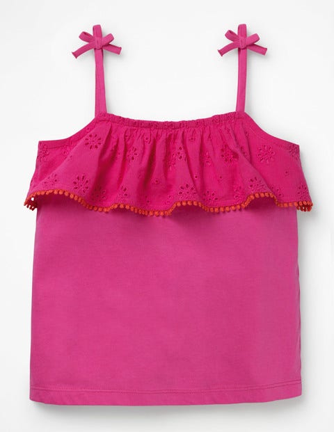 Broderie Tank - Pink Glo Broderie Tank - Pink Glo