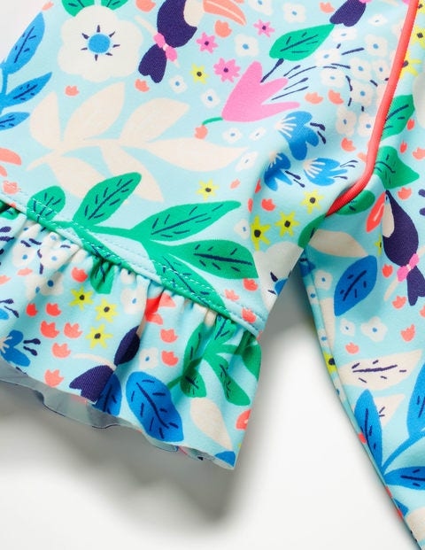 Ruffle Short-Sleeved Surf Set - Blue Quartz Toucan Garden Ruffle Short-Sleeved Surf Set - Blue Quartz Toucan Garden