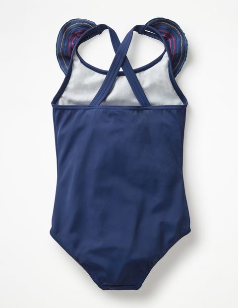 Colourful Frill Swimsuit - Deep Sea Blue/Rainbow Colourful Frill Swimsuit - Deep Sea Blue/Rainbow