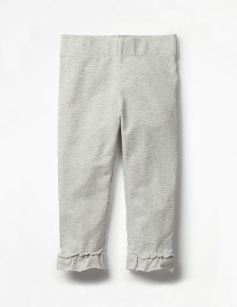Ruffle Cropped Leggings - Grey Marl Ruffle Cropped Leggings - Grey Marl
