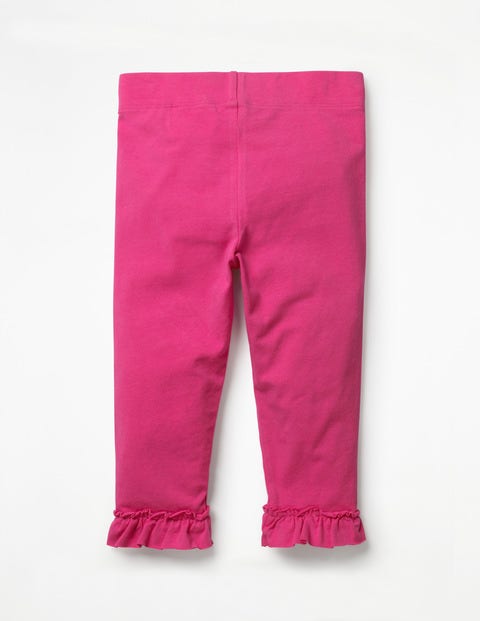 Ruffle Cropped Leggings - Pink Glo Ruffle Cropped Leggings - Pink Glo