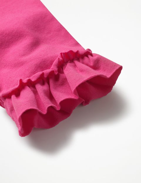 Ruffle Cropped Leggings - Pink Glo Ruffle Cropped Leggings - Pink Glo