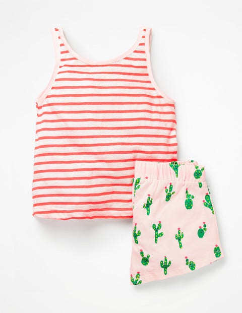 Fun Pocket Pyjama Set - Parisian Pink Happy Cacti Fun Pocket Pyjama Set - Parisian Pink Happy Cacti