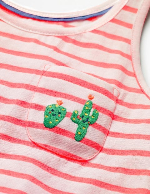 Fun Pocket Pyjama Set - Parisian Pink Happy Cacti Fun Pocket Pyjama Set - Parisian Pink Happy Cacti