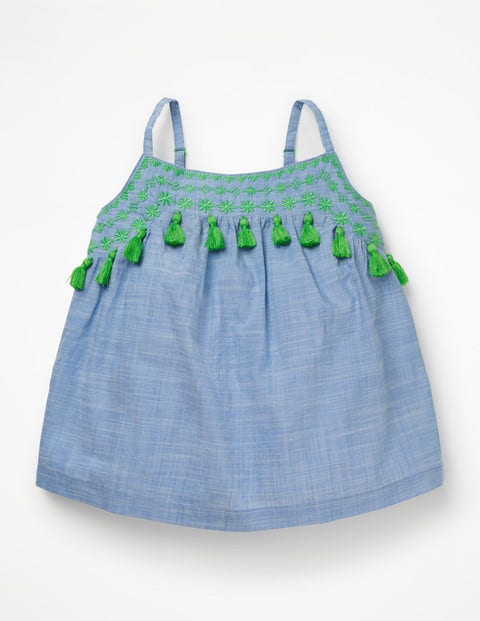 Trägershirt Mit Quasten - Faux-Uni Trägershirt Mit Quasten - Faux-Uni